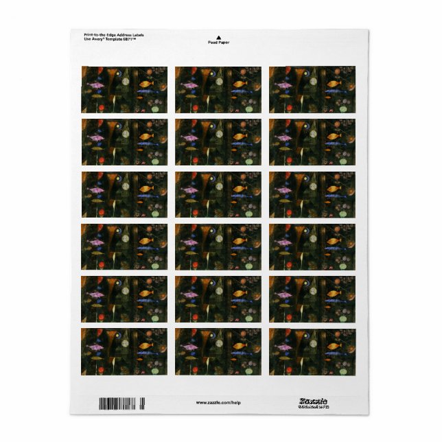 Étiquette Fish Magic, 1925 par Paul Klee (Feuille entière)