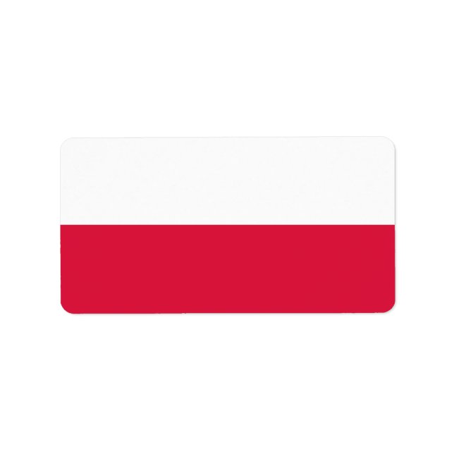 Étiquette Flag of Poland custom-cut  (Devant)