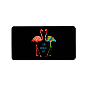 Étiquette Flamingo   Accept Understand Love Autism Flamingo