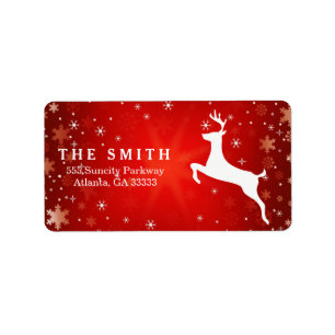 Étiquette Flamme de rennes de cadre décoratif Flamme de neig