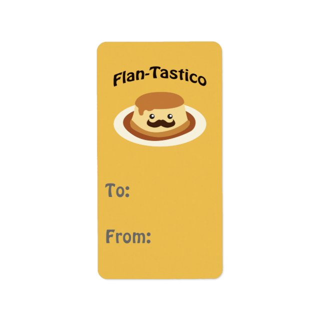 Étiquette Flan-Tastico ! Flan mignon (Devant)