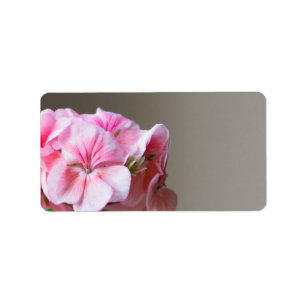 Étiquette Fleur de géranium rose