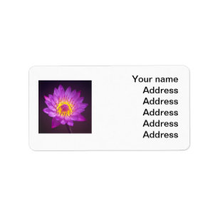 Étiquette Fleur de Lotus pourpre