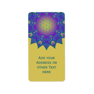 Étiquette Fleur De Vie - Mandala Indien 3
