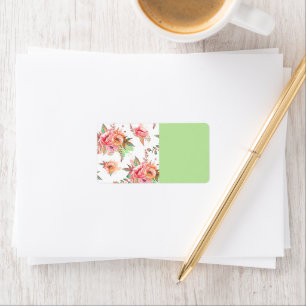 Étiquette fleur printanière