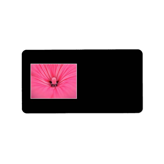Étiquette Fleur rose. (Devant)
