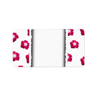 Étiquette Fleur rose