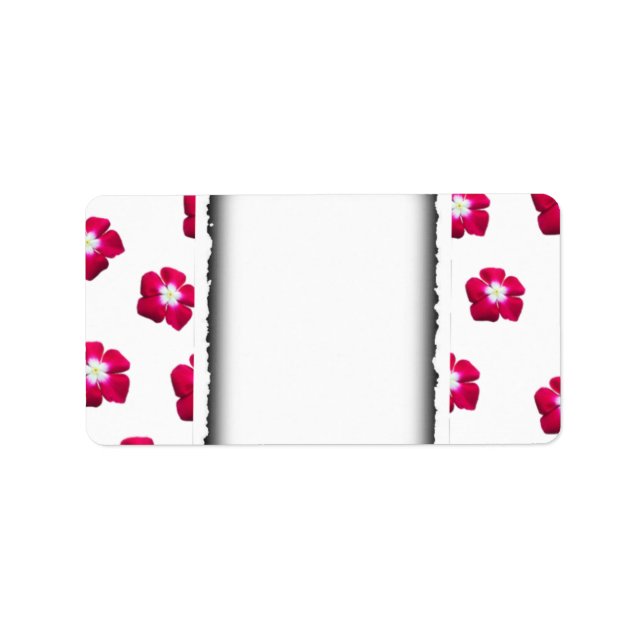 Étiquette Fleur rose (Devant)