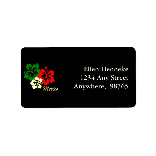 Étiquette Fleurs d'Hibiscus (Devant)