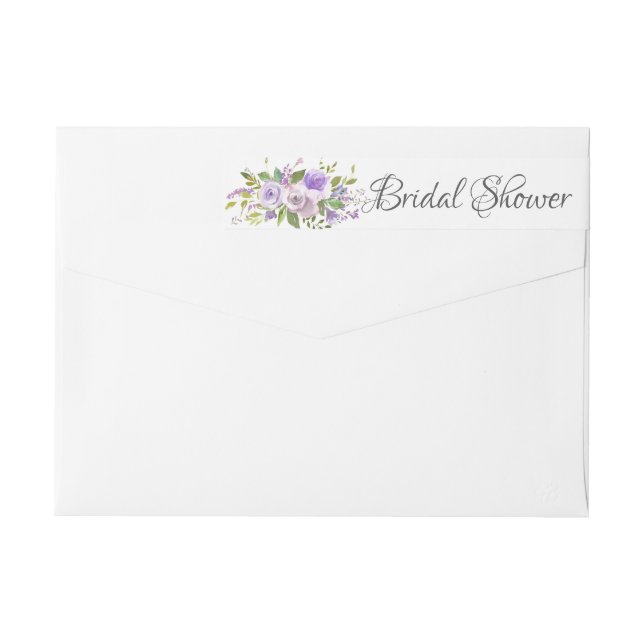 Étiquette floral de Fête de la mariée de lavande (Dos)