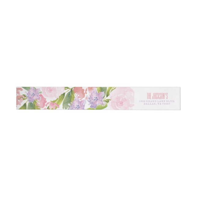 Étiquette floral de retour d'adresse de Fête de la (Individuel)