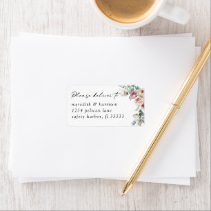 Étiquette Floral Eucalyptus RSVP Envelope Address Label