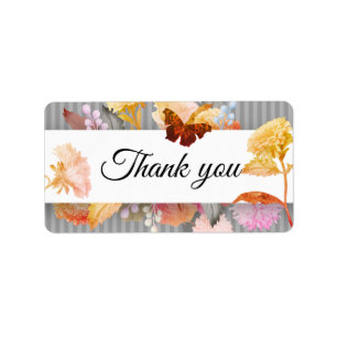 Étiquette Floral merci