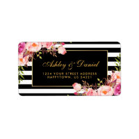 Floral rose or noir Mariage
