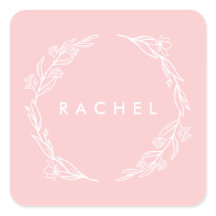 Étiquette Floral Wreath
