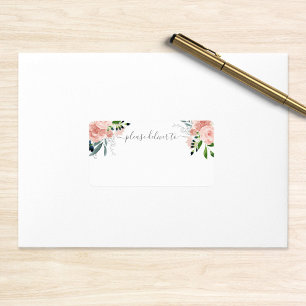 Étiquette Flore Blush S'Il Vous Plaît Livrer Au Mariage