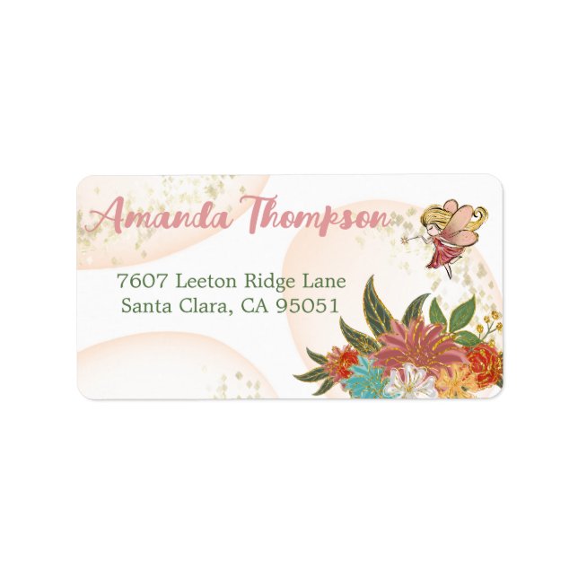 Étiquette Forêt Whimsical Magique Enchantée Fairy (Devant)