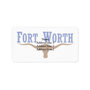 Étiquette Fort Worth, Texas, États-Unis