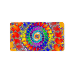 Étiquette Fractale psychédélique