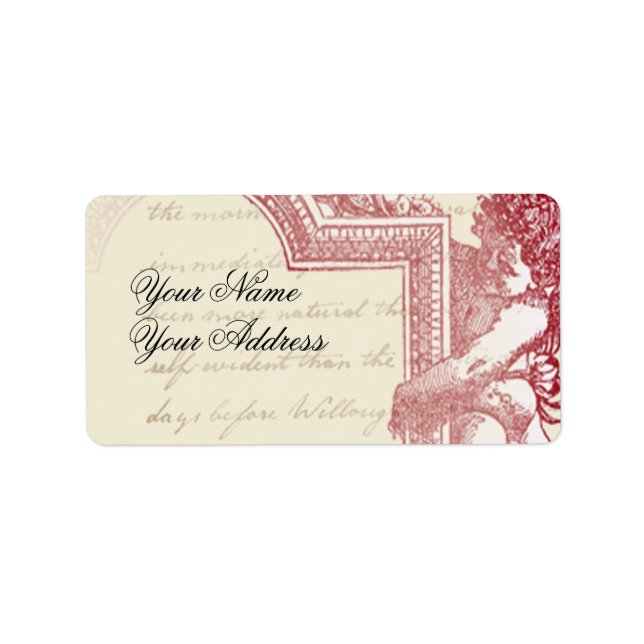 Étiquette Frame de Cherub, en framboise, (Devant)