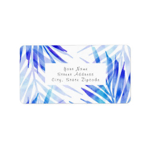 Étiquette Franges de palme violet bleu