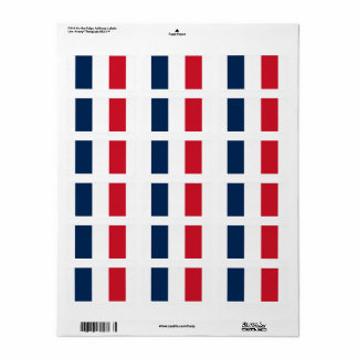 Étiquette French flag Return Address Label