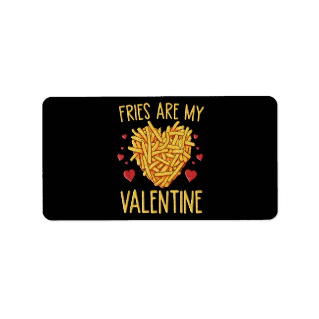 Étiquette Frites Sont Mon Valentin (Devant)