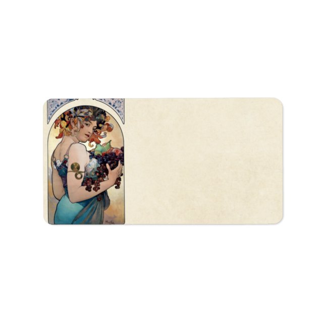 Étiquette Fruits d'Alfons Mucha 1897 (Devant)
