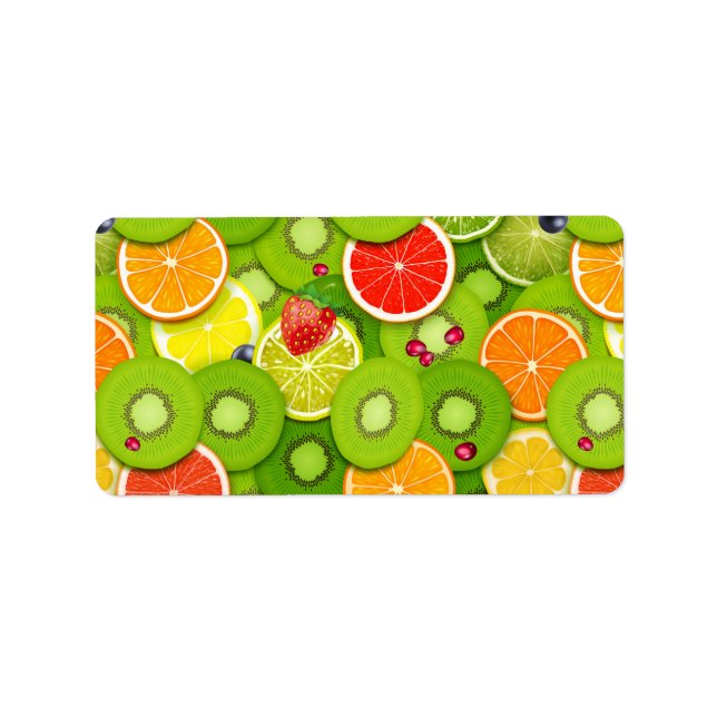 Étiquette Fruits d'été 2 (Devant)