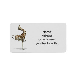 Étiquette Funny Sporty Giraffe