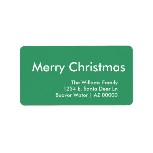 Étiquette Générique Chrismas Green