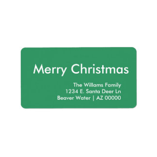 Étiquette Générique Chrismas Green