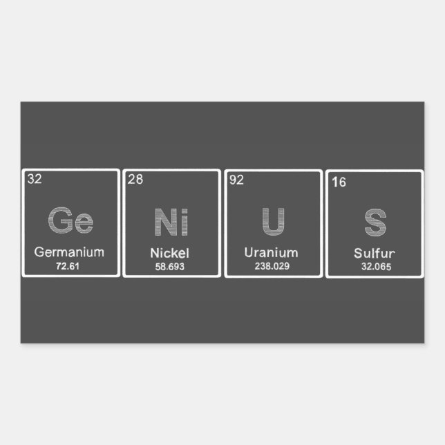 Étiquette GeNiUS (Devant)