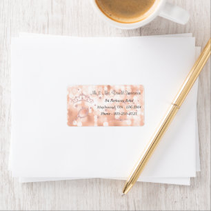 Étiquette Girl Blush Rose Diamond Rose Gold Adresse de retou