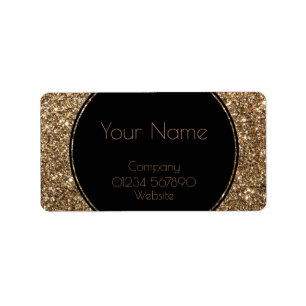 Étiquette Glamor classique Gatsby Parties scintillant noir e