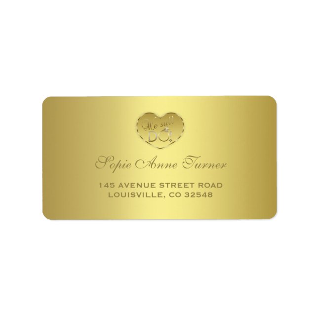 Étiquette Gold 50e anniversaire de Mariage Nous faisons touj (Devant)