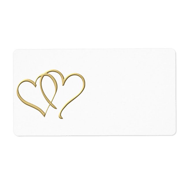 Étiquette Gold Hearts (Devant)