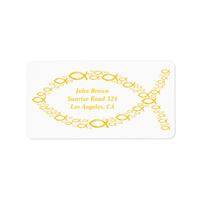 Étiquette Golden Christian Fishes (Devant)