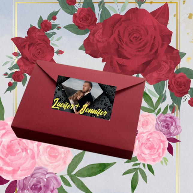 Étiquette Golden Diamond Moderne Élégant Mariage Personnalis (Créateur téléchargé)