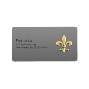 Étiquette Golden Fleur De Lis