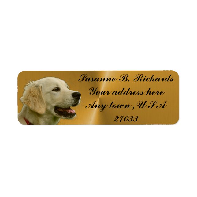 Étiquette Golden Retriever (Devant)