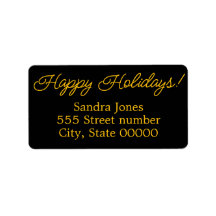 Gorgeous address labels happy holidays