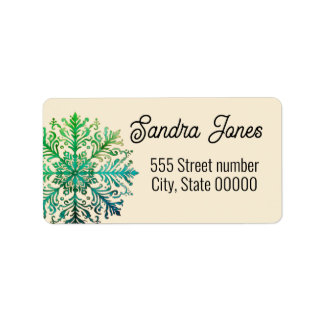 Étiquette Gorgeous address labels snowflake