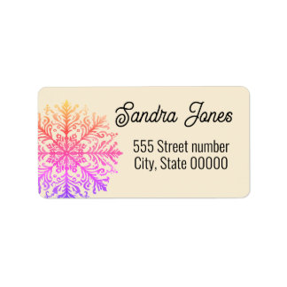 Étiquette Gorgeous address labels snowflake