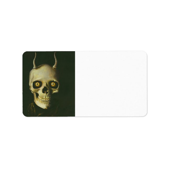 Étiquette Gothique diable crâne Lable (Devant)