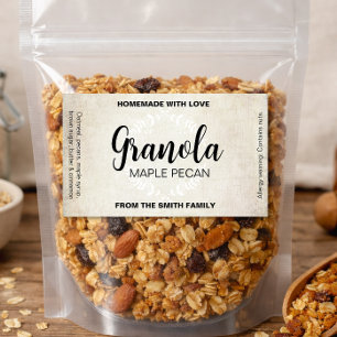 Étiquette Granola Personnalisable Faite à la Maiso