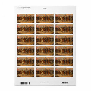 Étiquette Grant et ses généraux par Ole Peter Hansen Balling