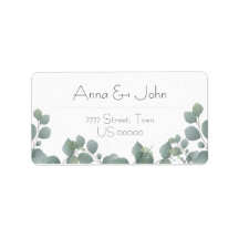 Green Eucalyptus Modern Floral Adresse