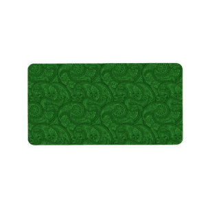 Étiquette Green Paisley