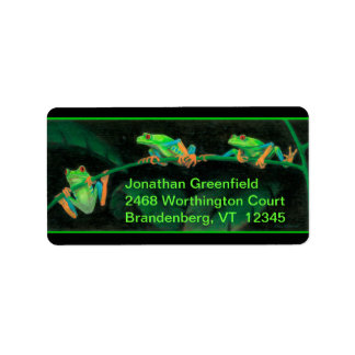 Étiquette Grenouilles à feuilles rouges